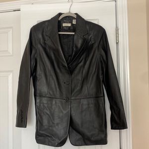 Leather blazer